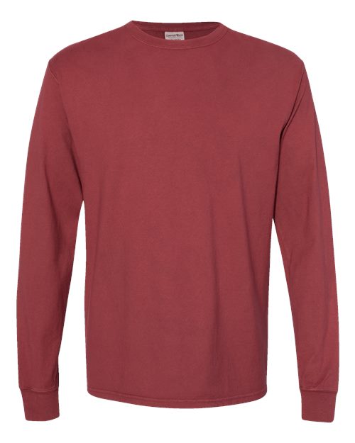 Unisex Garment-Dyed Long Sleeve T-Shirt - Cayenne
