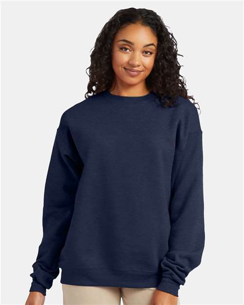 Unisex EcoSmart® Crewneck Sweatshirt - Heather Navy