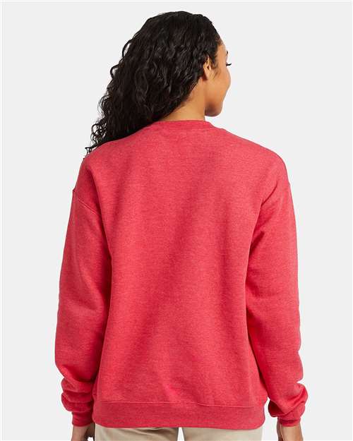 Unisex EcoSmart® Crewneck Sweatshirt - Heather Red