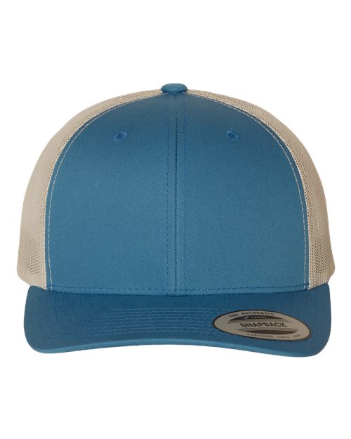 Retro Trucker Cap - Steel Blue/ Silver