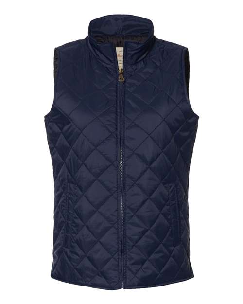 Women's Vintage Diamond Quilted Vest - Navy