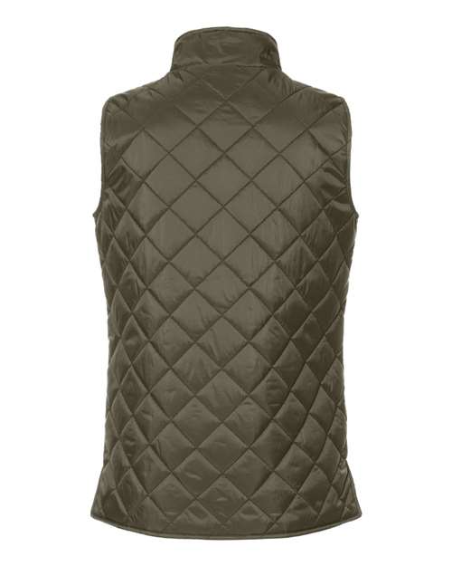 Women's Vintage Diamond Quilted Vest - Rosin