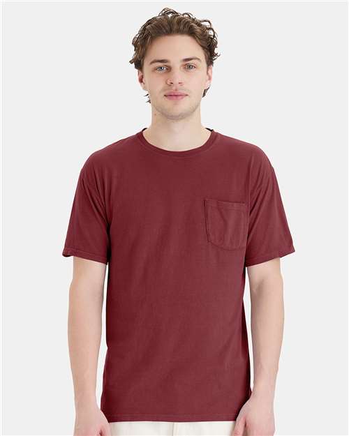 Unisex Garment-Dyed Pocket T-Shirt - Cayenne