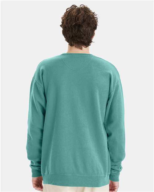 Unisex Garment-Dyed Crewneck Sweatshirt - Spanish Moss