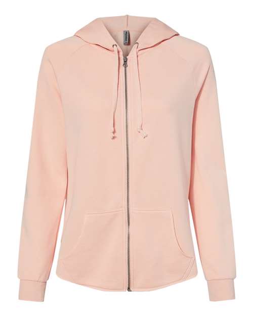 Women's California Wave Wash Full-Zip Hooded Sweatshirt - Blush