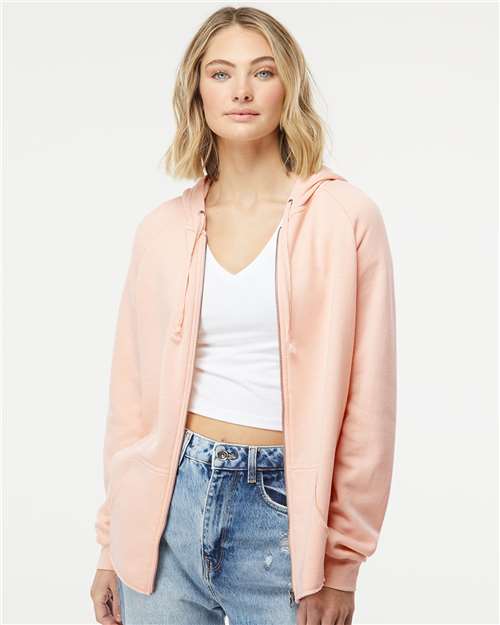 Women's California Wave Wash Full-Zip Hooded Sweatshirt - Blush