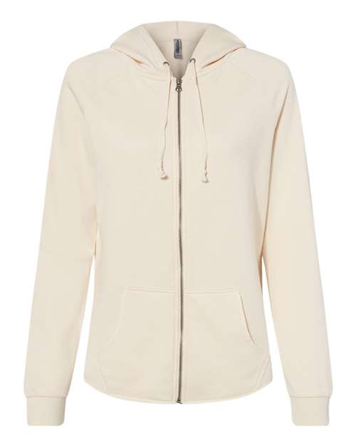 Women's California Wave Wash Full-Zip Hooded Sweatshirt - Bone