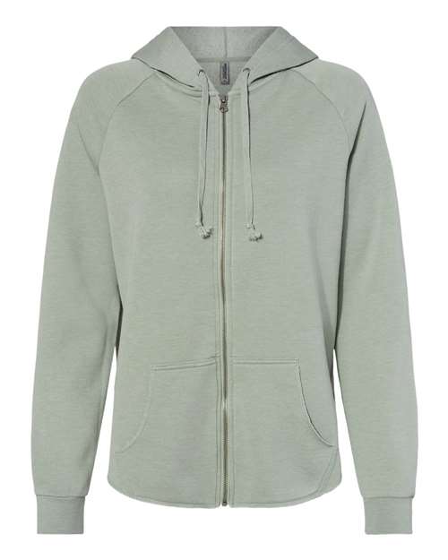 Women's California Wave Wash Full-Zip Hooded Sweatshirt - Sage