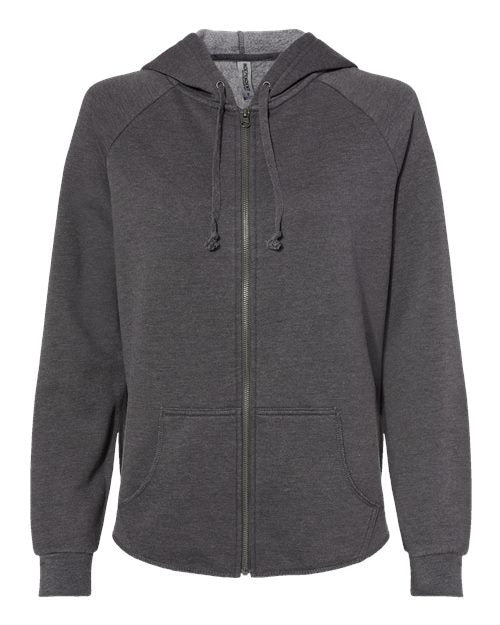Women's California Wave Wash Full-Zip Hooded Sweatshirt - Shadow