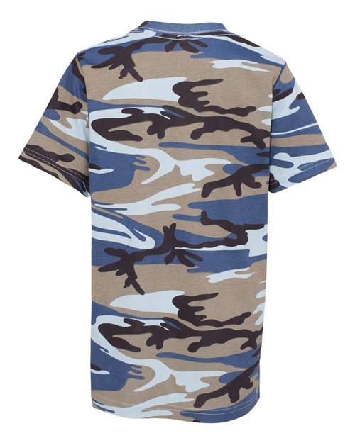 Youth Camouflage T-Shirt - Blue Woodland