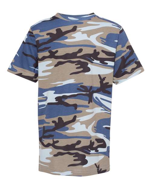 Youth Camouflage T-Shirt - Blue Woodland
