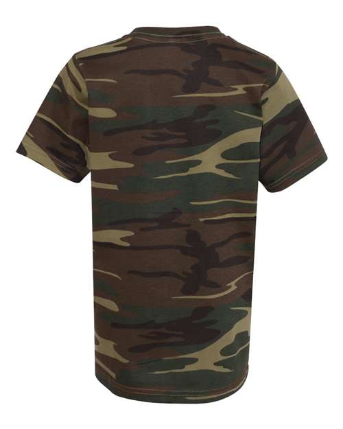 Youth Camouflage T-Shirt - Green Woodland