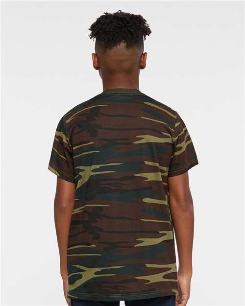 Youth Camouflage T-Shirt - Green Woodland