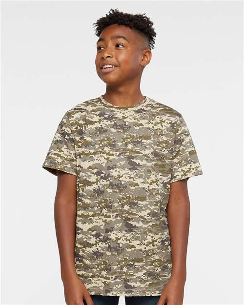 Youth Camouflage T-Shirt - Sand Digital