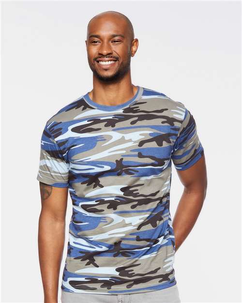 Men's Camo Tee - Blue Woodland