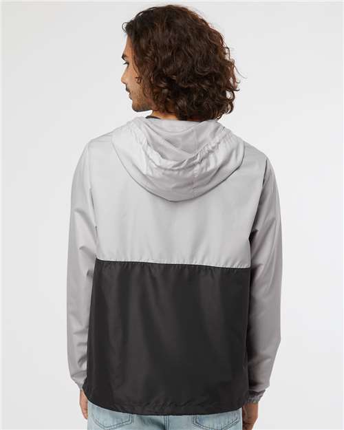 Unisex Lightweight Quarter-Zip Windbreaker Pullover Jacket - Smoke/ Graphite