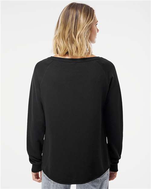 Women's California Wave Wash Crewneck Sweatshirt - Black