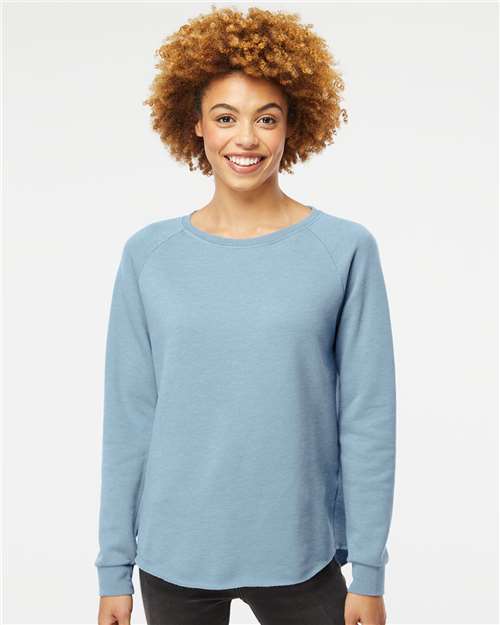 Women's California Wave Wash Crewneck Sweatshirt - Misty Blue