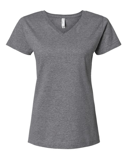 Women's Fine Jersey V-Neck Tee - Granite Heather