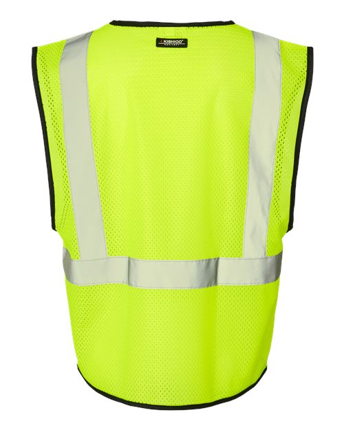 Unisex Hook-and-Loop Mesh Vest - Lime