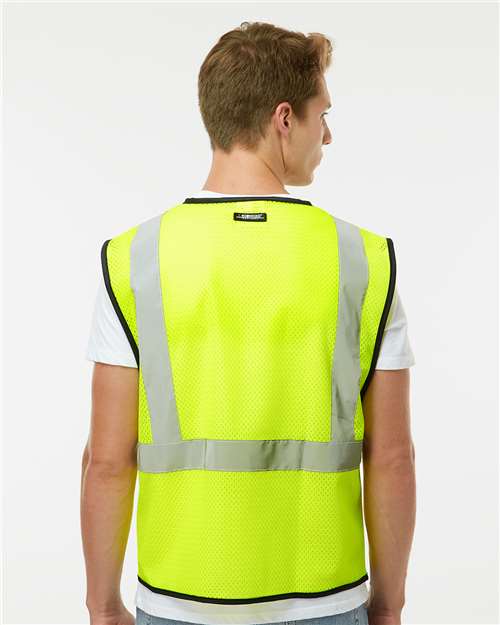 Unisex Hook-and-Loop Mesh Vest - Lime