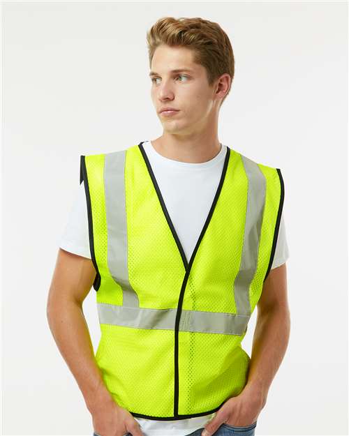 Unisex Hook-and-Loop Mesh Vest - Lime