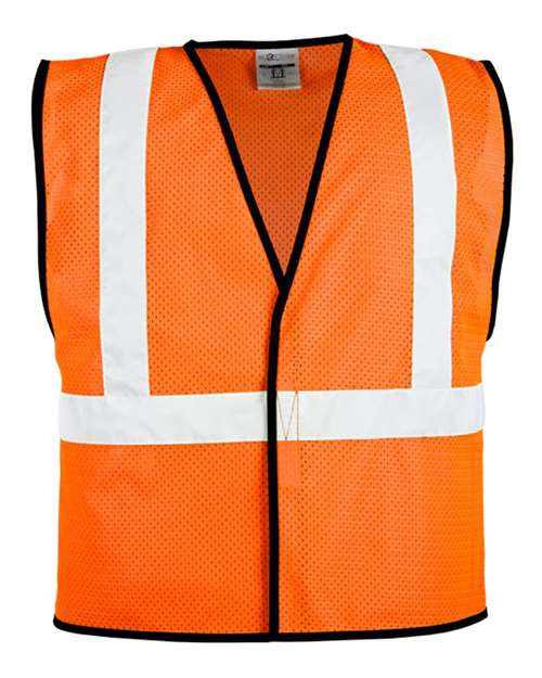 Unisex Hook-and-Loop Mesh Vest - Orange