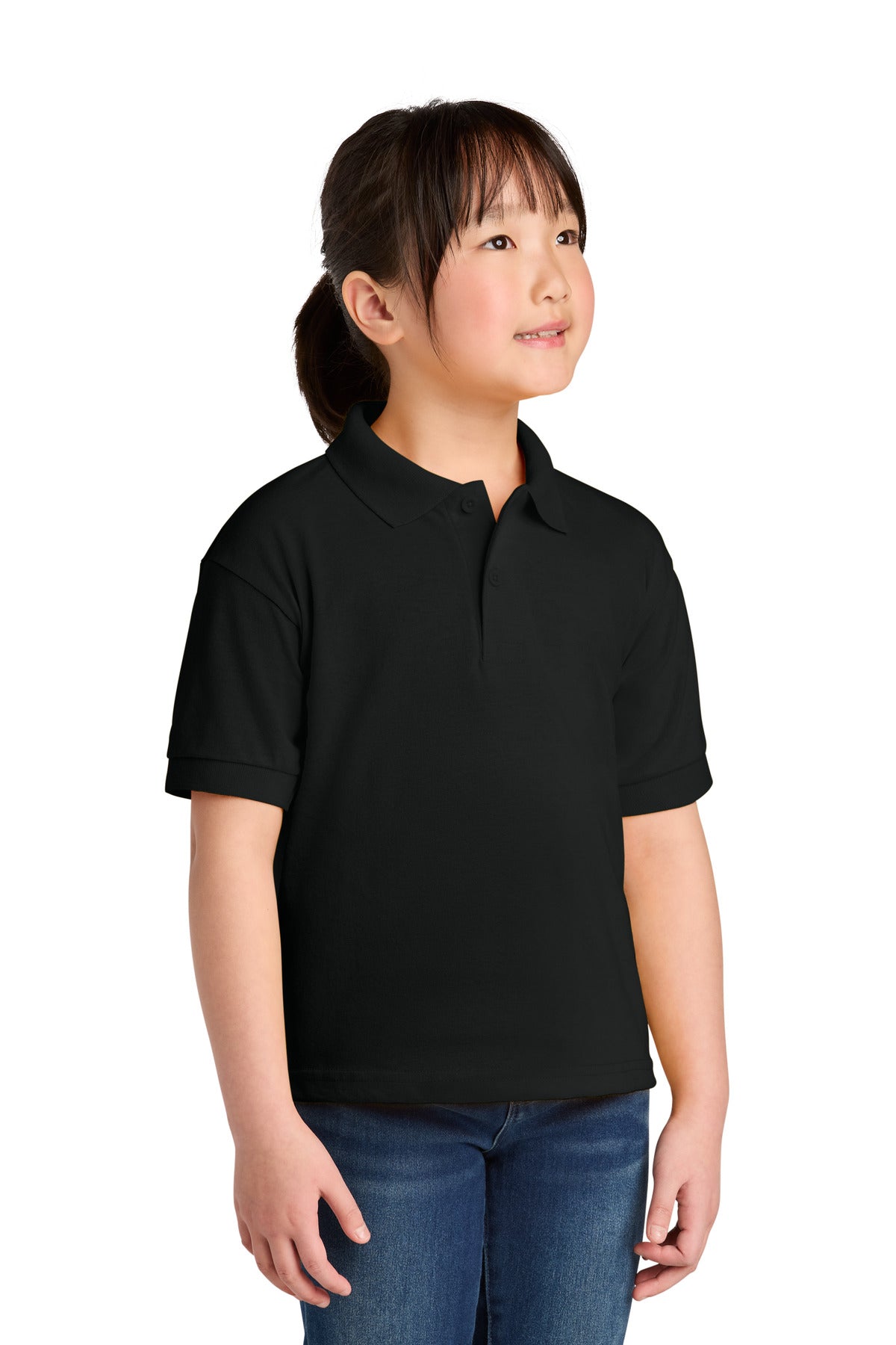 Gildan Youth DryBlend 6-Ounce Jersey Knit Sport Shirt - Black