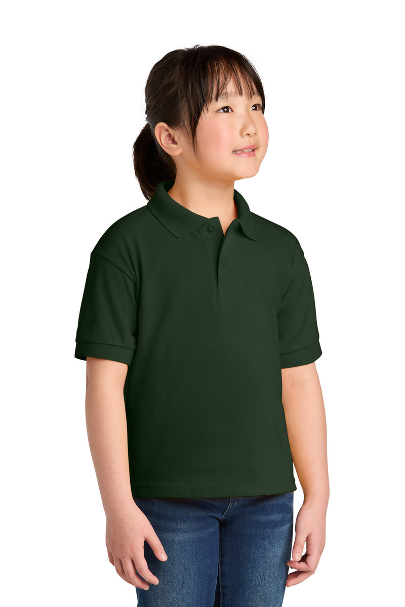 Gildan Youth DryBlend 6-Ounce Jersey Knit Sport Shirt - Forest Green
