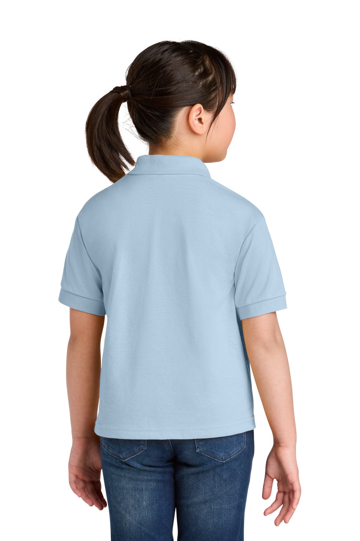 Gildan Youth DryBlend 6-Ounce Jersey Knit Sport Shirt - Light Blue