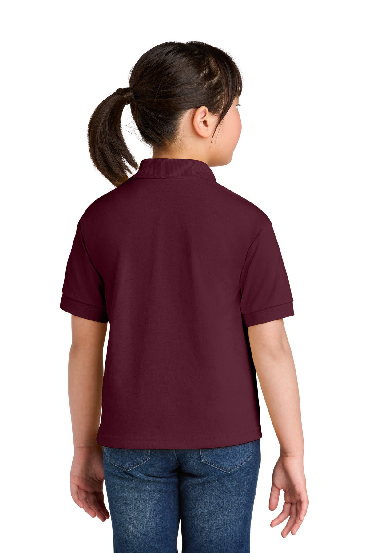 Gildan Youth DryBlend 6-Ounce Jersey Knit Sport Shirt - Maroon