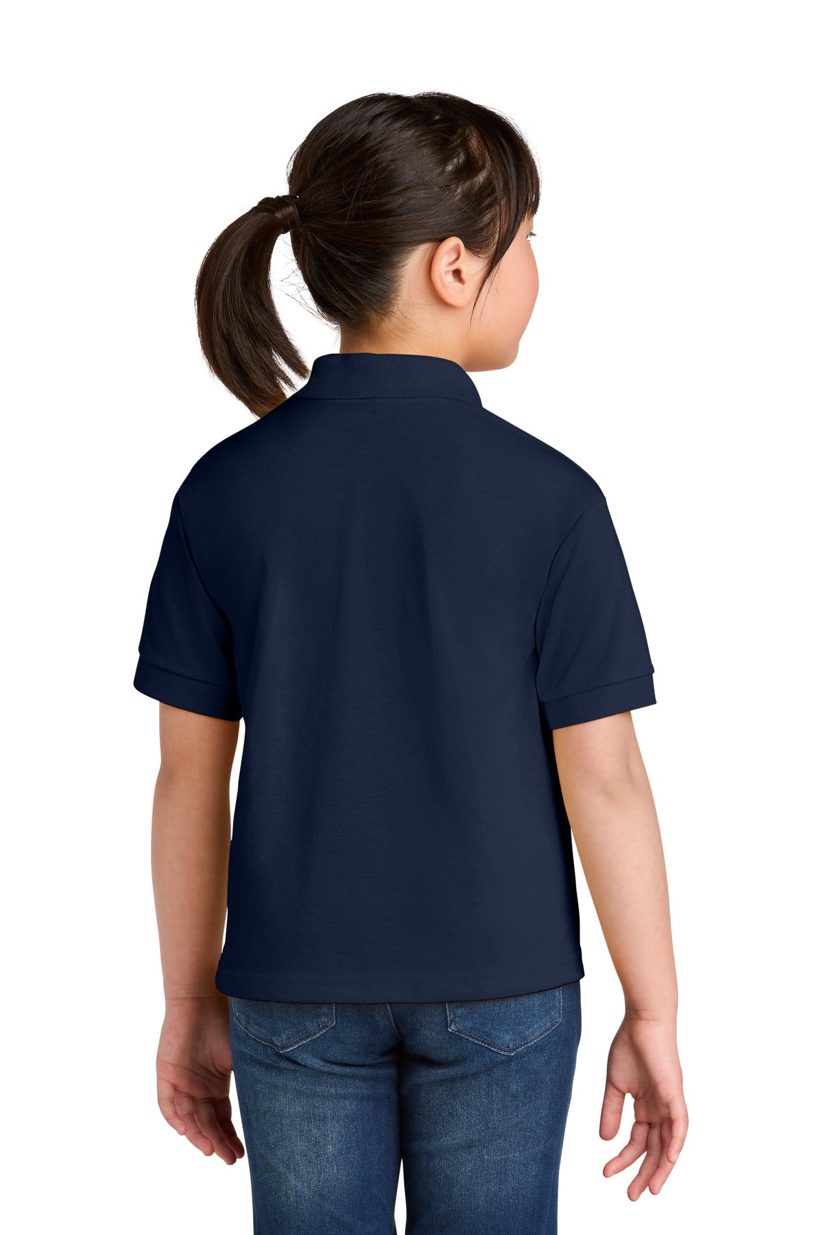 Gildan Youth DryBlend 6-Ounce Jersey Knit Sport Shirt - Navy