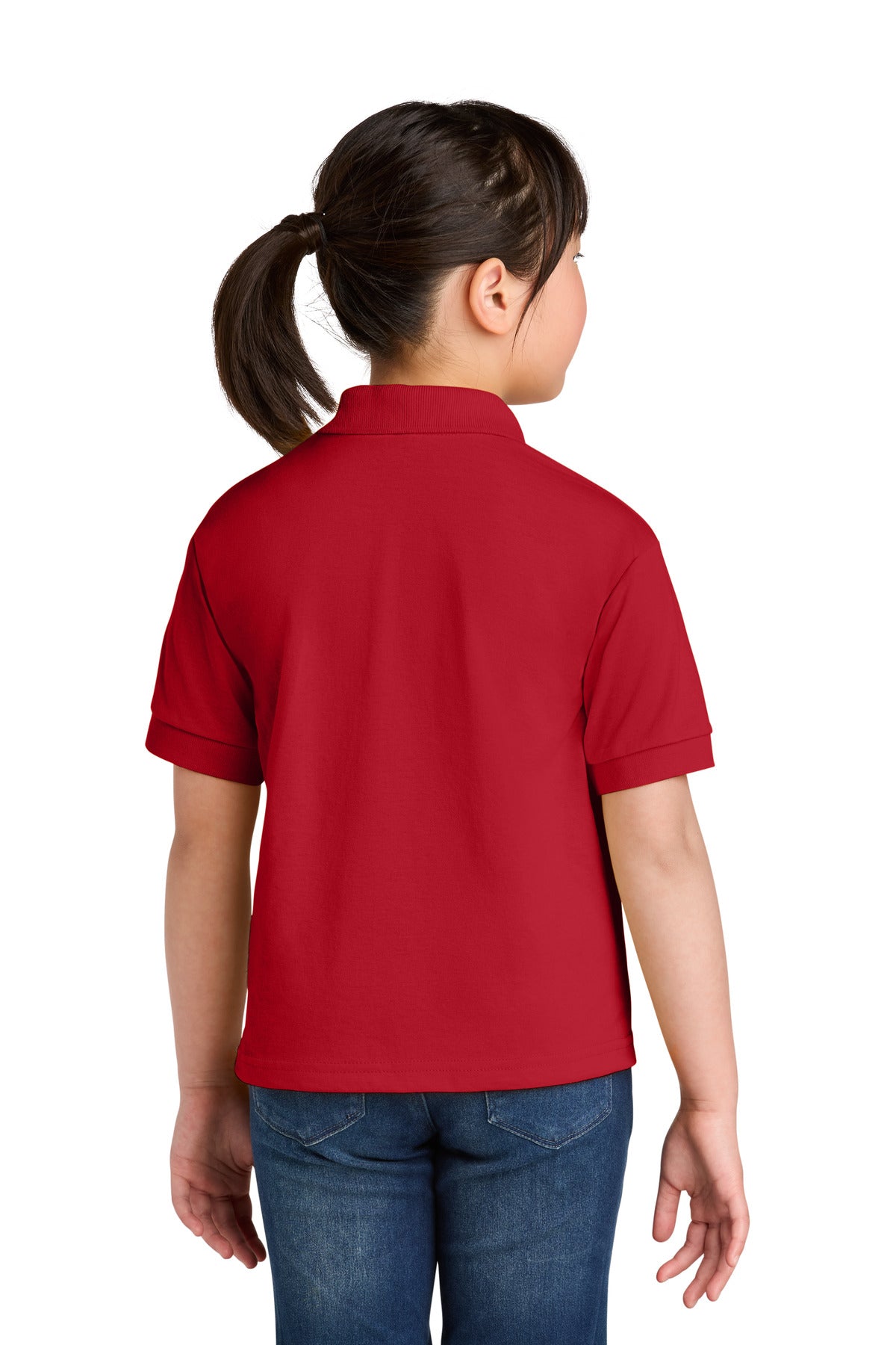 Gildan Youth DryBlend 6-Ounce Jersey Knit Sport Shirt - Red