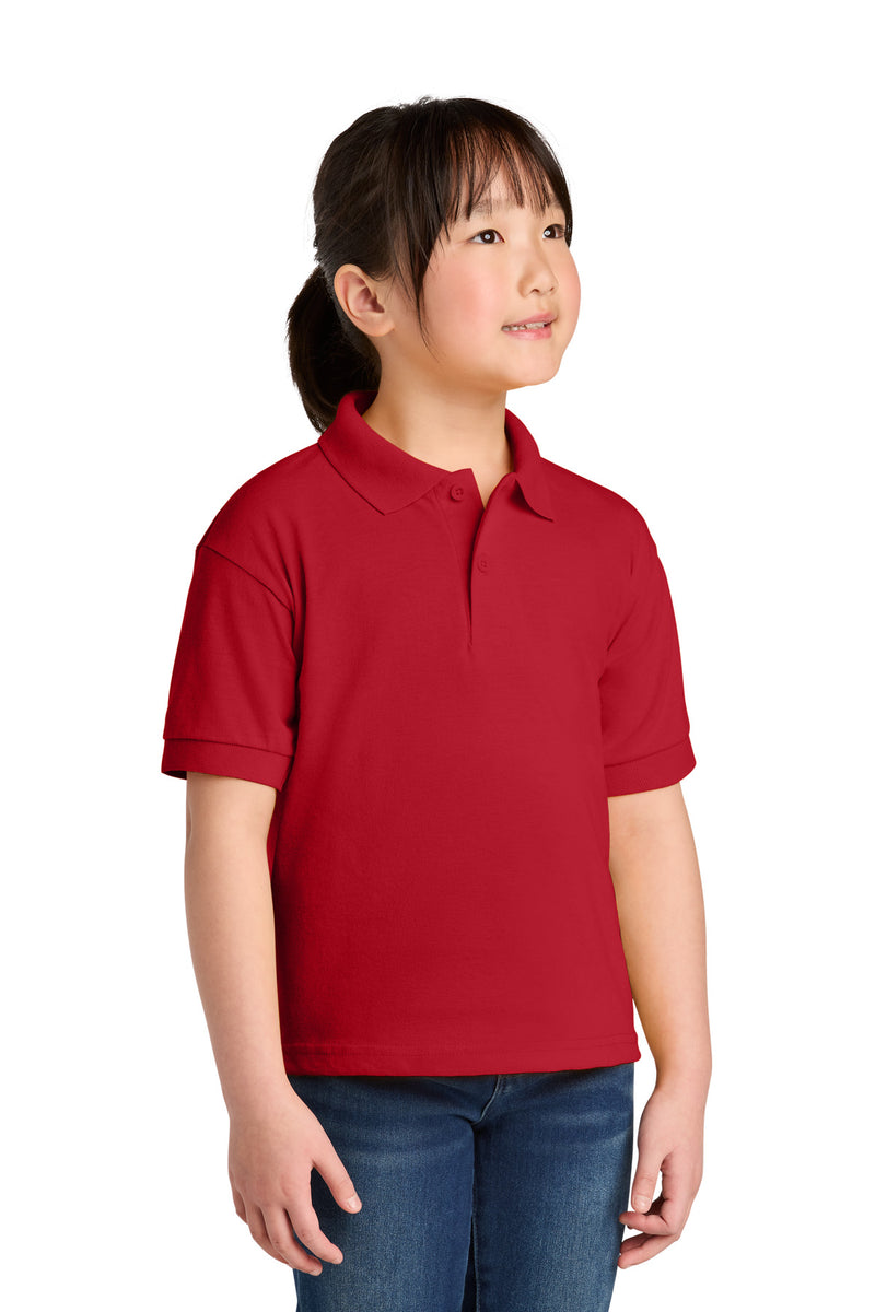 Gildan Youth DryBlend 6-Ounce Jersey Knit Sport Shirt - Red