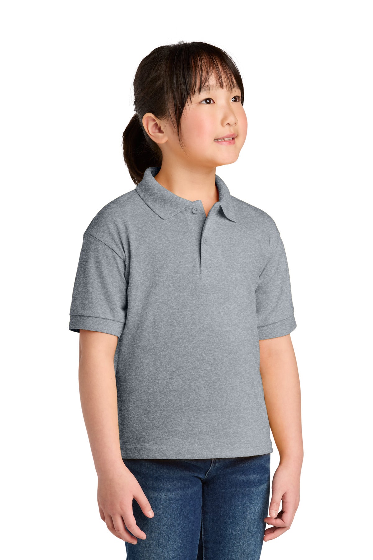 Gildan Youth DryBlend 6-Ounce Jersey Knit Sport Shirt - Sport Grey