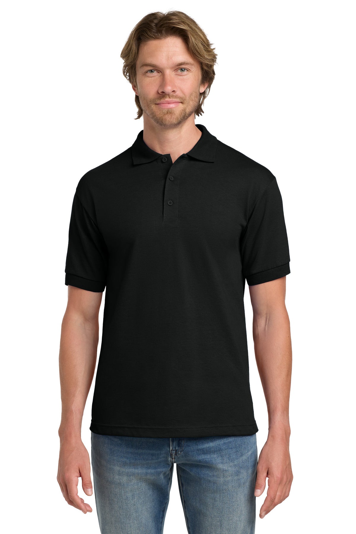 Gildan - DryBlend 6-Ounce Jersey Knit Sport Shirt - Black