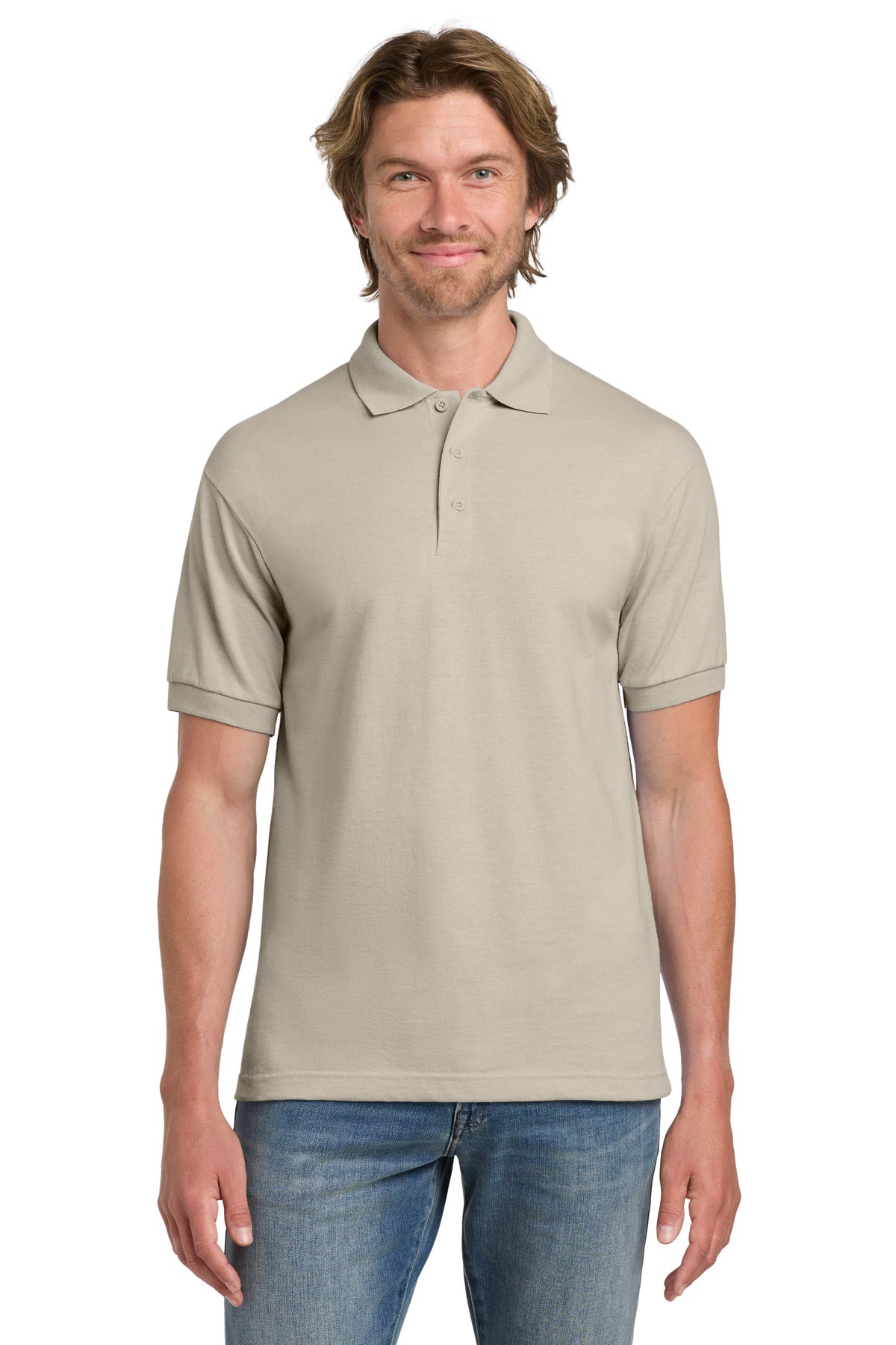 Gildan - DryBlend 6-Ounce Jersey Knit Sport Shirt - Sand