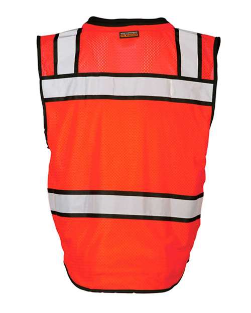 Unisex High-Performance Surveyors Vest - Fluorescent Red (S5704)