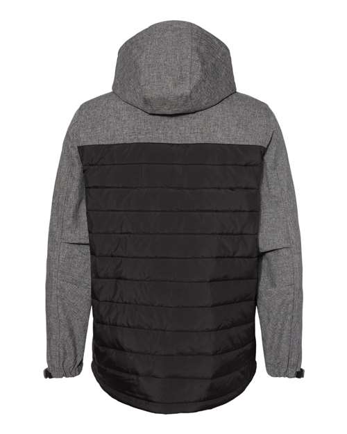 Men's Pinnacle Soft Shell Puffer Jacket - Black Heather/ Black