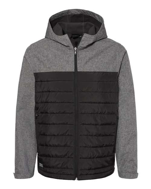 Men's Pinnacle Soft Shell Puffer Jacket - Black Heather/ Black