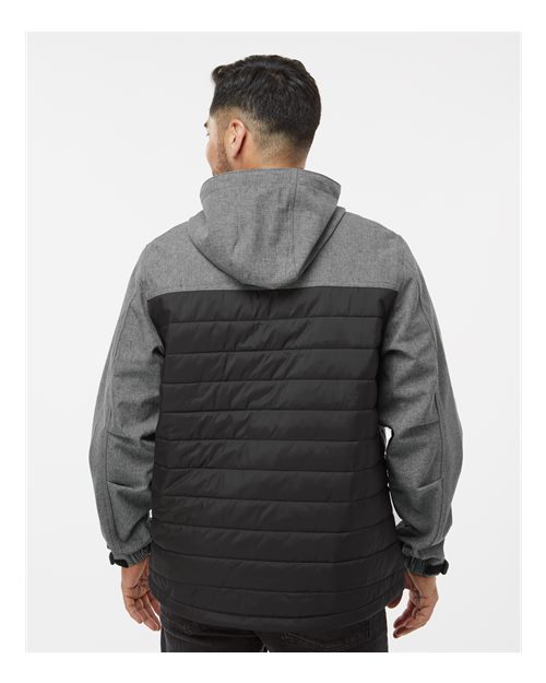 Men's Pinnacle Soft Shell Puffer Jacket - Black Heather/ Black