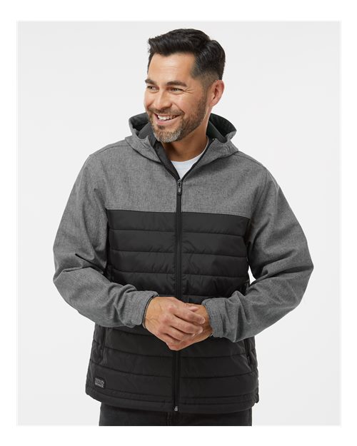 Men's Pinnacle Soft Shell Puffer Jacket - Black Heather/ Black