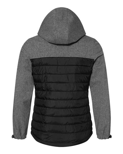 Women's Vista Soft Shell Puffer Jacket - Black Heather/ Black