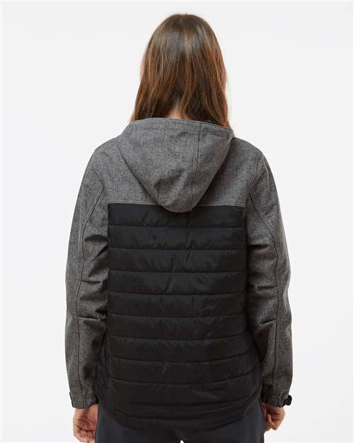 Women's Vista Soft Shell Puffer Jacket - Black Heather/ Black