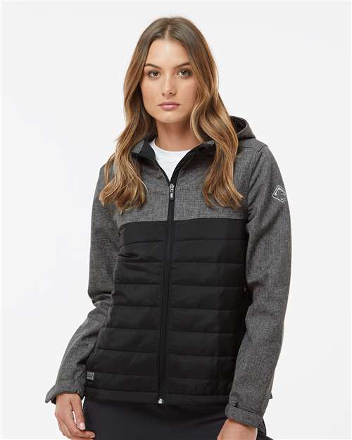 Women's Vista Soft Shell Puffer Jacket - Black Heather/ Black