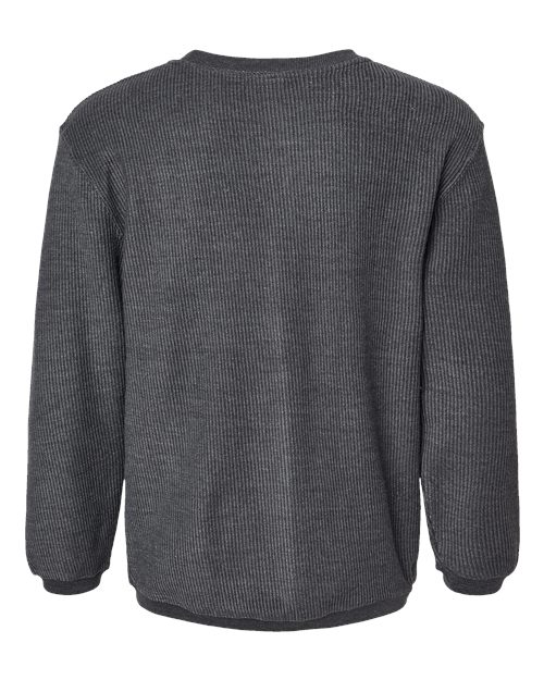Unisex Corded Crewneck Sweatshirt - Charcoal