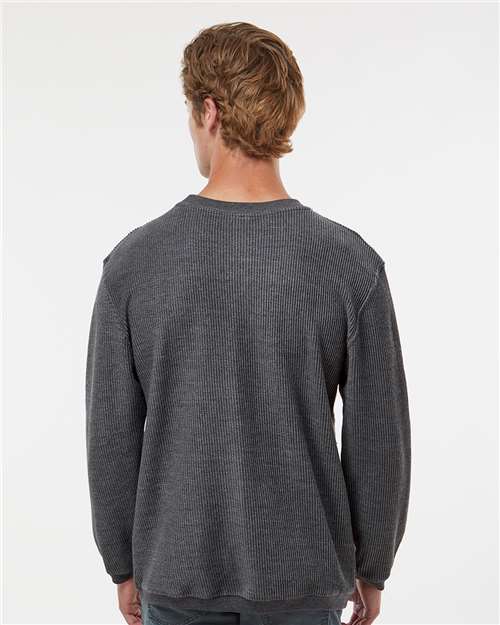 Unisex Corded Crewneck Sweatshirt - Charcoal