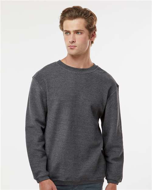 Unisex Corded Crewneck Sweatshirt - Charcoal