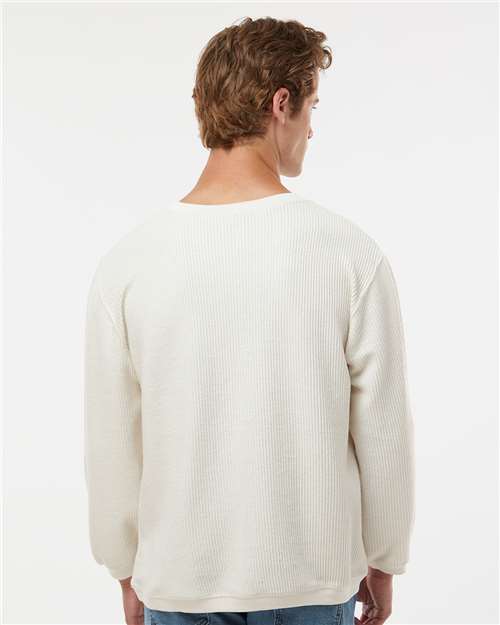 Unisex Corded Crewneck Sweatshirt - Ivory