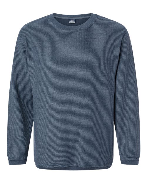 Unisex Corded Crewneck Sweatshirt - Navy